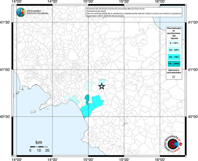 Mappa territorio comunale con almeno 3 questionari