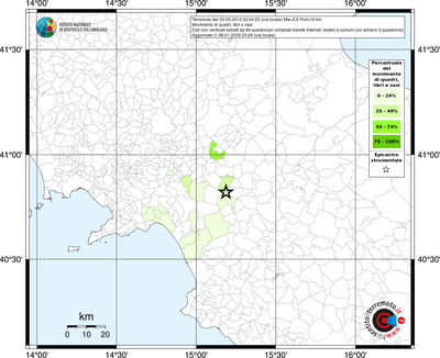 Mappa territorio comunale con almeno 3 questionari