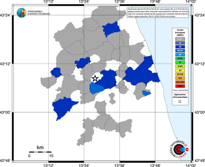 Mappa EMS - territori comuni