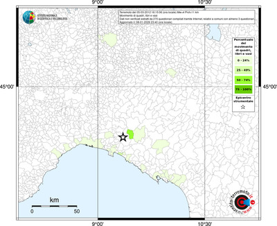 Mappa territorio comunale con almeno 3 questionari
