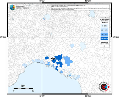 Mappa territorio comunale con almeno 3 questionari