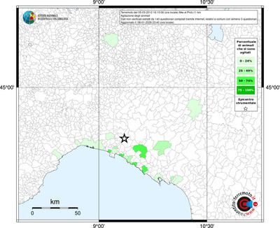 Mappa territorio comunale con almeno 3 questionari