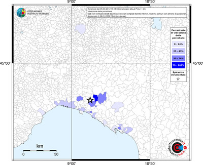 Mappa territorio comunale con almeno 3 questionari