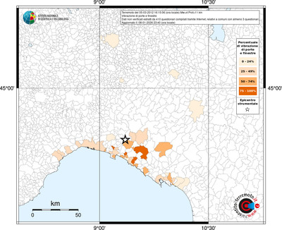 Mappa territorio comunale con almeno 3 questionari