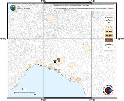 Mappa territorio comunale con almeno 3 questionari
