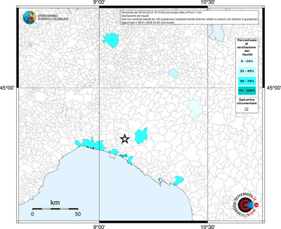 Mappa territorio comunale con almeno 3 questionari