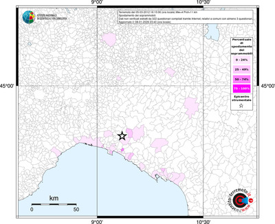 Mappa territorio comunale con almeno 3 questionari