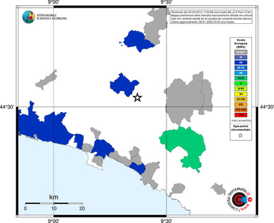 Mappa EMS - territori comuni