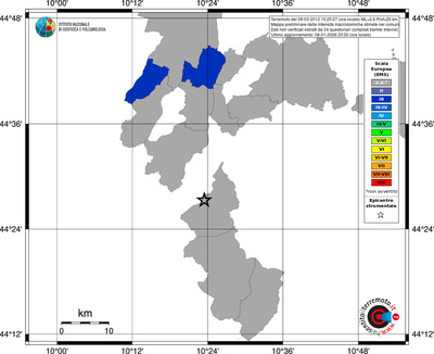 Mappa EMS - territori comuni