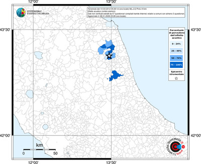 Mappa territorio comunale con almeno 3 questionari