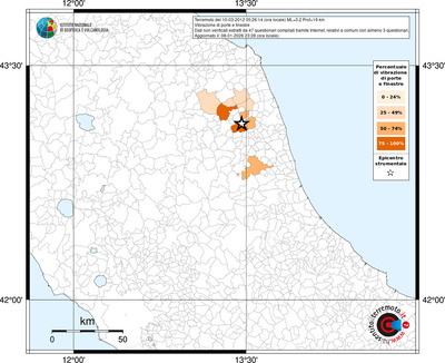 Mappa territorio comunale con almeno 3 questionari