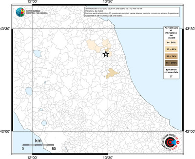 Mappa territorio comunale con almeno 3 questionari