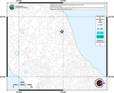 Mappa territorio comunale con almeno 3 questionari