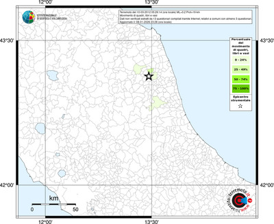 Mappa territorio comunale con almeno 3 questionari