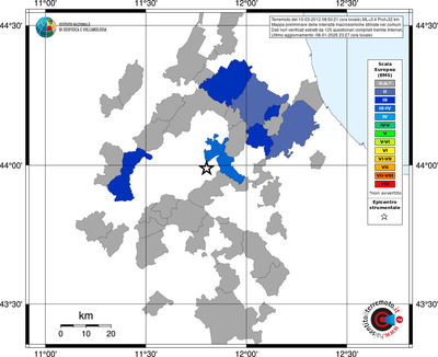 Mappa EMS - territori comuni