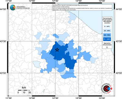 Mappa territorio comunale con almeno 3 questionari