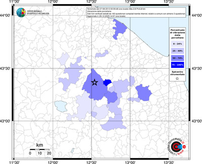 Mappa territorio comunale con almeno 3 questionari