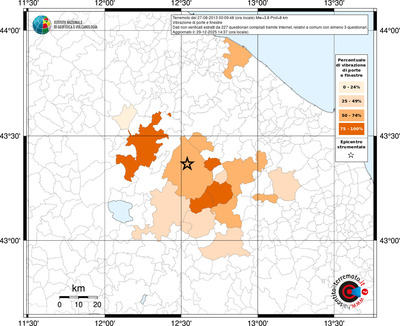 Mappa territorio comunale con almeno 3 questionari