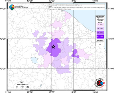 Mappa territorio comunale con almeno 3 questionari