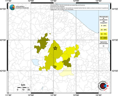 Mappa territorio comunale con almeno 3 questionari
