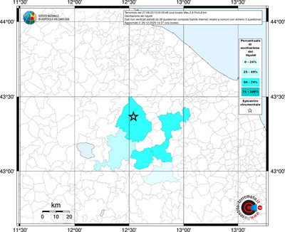 Mappa territorio comunale con almeno 3 questionari