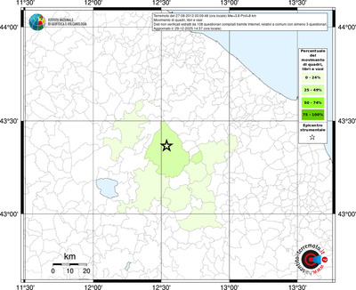 Mappa territorio comunale con almeno 3 questionari