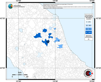 Mappa territorio comunale con almeno 3 questionari