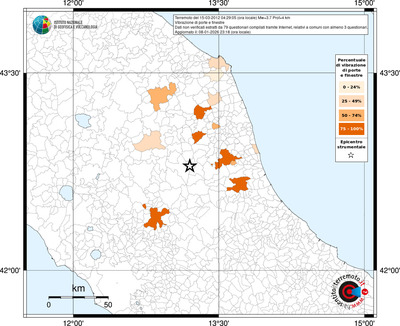 Mappa territorio comunale con almeno 3 questionari