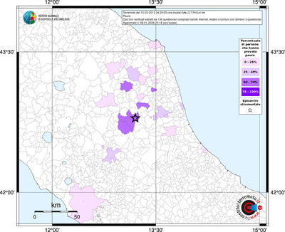 Mappa territorio comunale con almeno 3 questionari