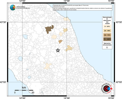 Mappa territorio comunale con almeno 3 questionari