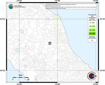 Mappa territorio comunale con almeno 3 questionari