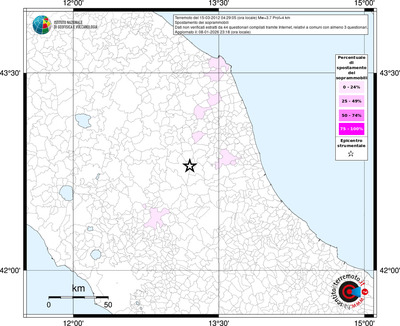 Mappa territorio comunale con almeno 3 questionari
