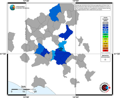 Mappa EMS - territori comuni