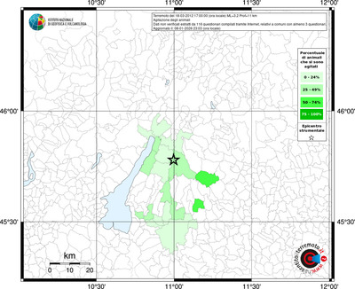 Mappa territorio comunale con almeno 3 questionari