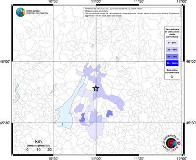 Mappa territorio comunale con almeno 3 questionari