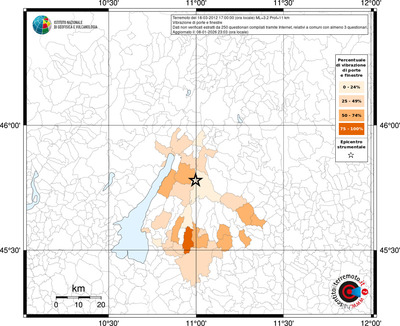 Mappa territorio comunale con almeno 3 questionari