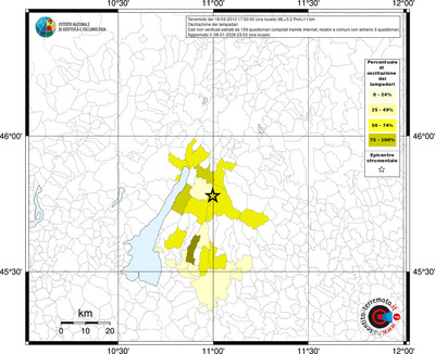 Mappa territorio comunale con almeno 3 questionari