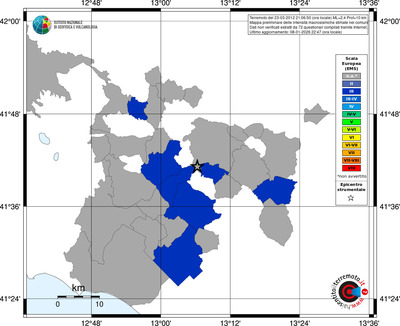 Mappa EMS - territori comuni