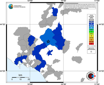 Mappa EMS - territori comuni