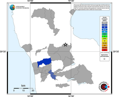 Mappa EMS - territori comuni