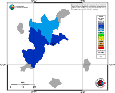 Mappa EMS - territori comuni