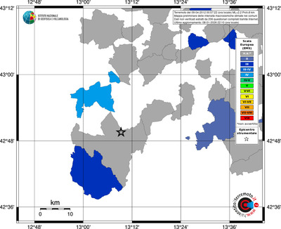 Mappa EMS - territori comuni