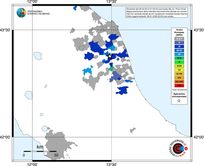 Mappa EMS - territori comuni