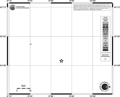 Mappa EMS - territori località