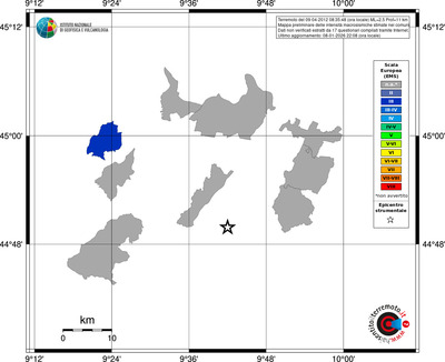 Mappa EMS - territori comuni