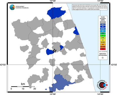 Mappa EMS - territori comuni