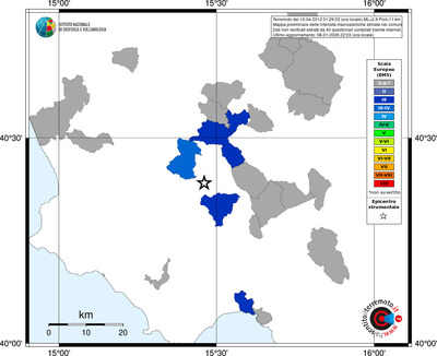 Mappa EMS - territori comuni