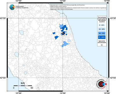 Mappa territorio comunale con almeno 3 questionari