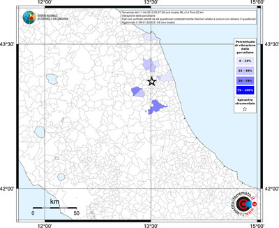 Mappa territorio comunale con almeno 3 questionari