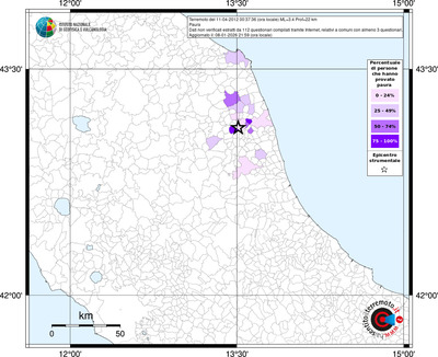 Mappa territorio comunale con almeno 3 questionari